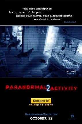 粤语配音电影午夜来吓 灵动：鬼影实录2 鬼入镜2 Paranormal Activity 2